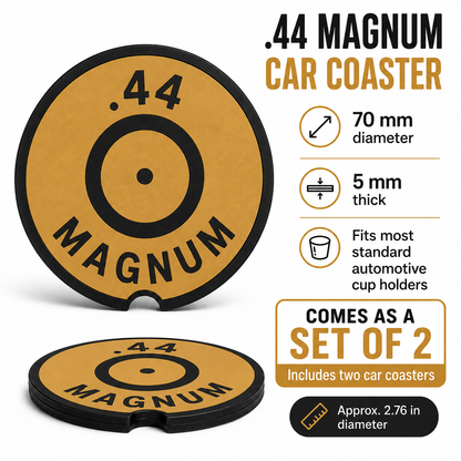 Ammo Car Coasters – Set of 2 | Caliber-Inspired 3D Printed Cup Holder Coasters